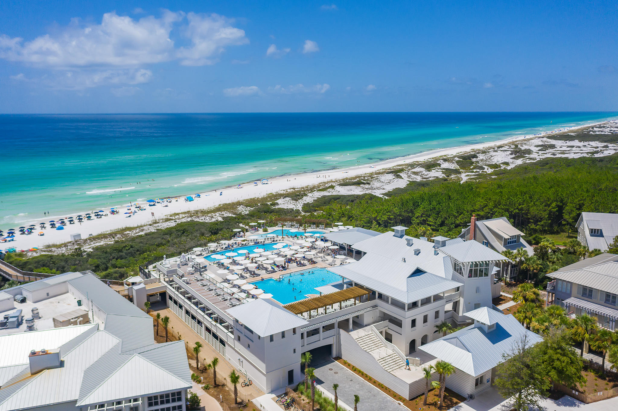 296 Pine Needle Way Santa Rosa Beach, FL 32459 - Photo 55 of 61 an aerial view of a city with ocean view