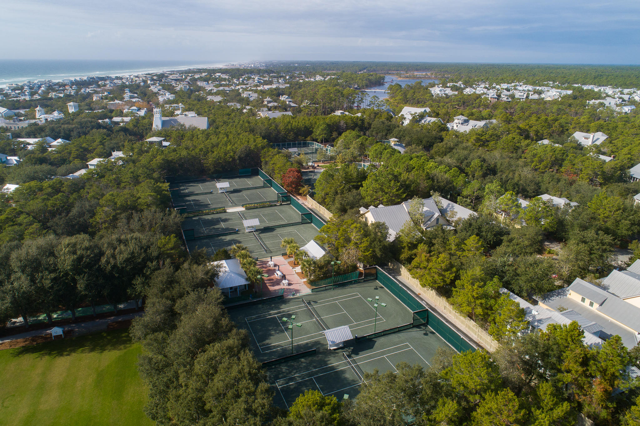 296 Pine Needle Way Santa Rosa Beach, FL 32459 - Photo 59 of 61 an aerial view of residential houses with outdoor space