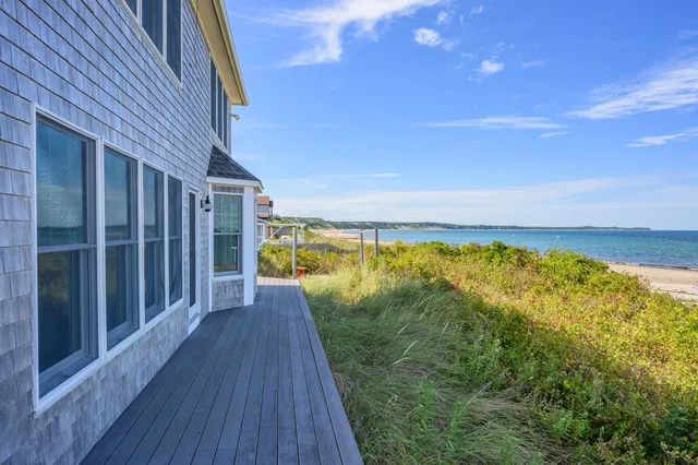 a view of balcony with ocean view