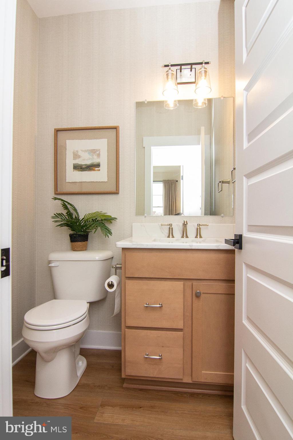 3913 St Pauls Road Manchester, MD 21102 - Photo 26 of 38 a bathroom with a toilet a sink and a mirror