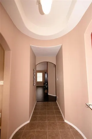 a view of a hallway in a room