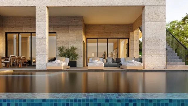 a view of balcony and dining room