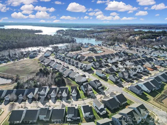 an aerial view of multiple house