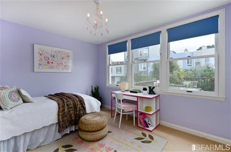 76 Rossi San Francisco, CA 94118 - Photo 20 of 30 Rear bedroom that overlooks a roof deck accessed from the upstairs hallway.