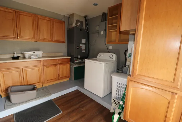 a room with storage and utility