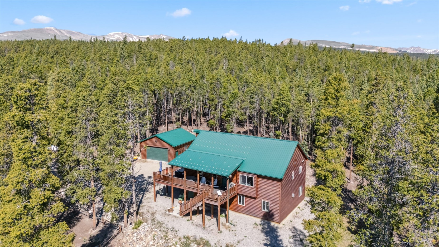 889 Venture Road Fairplay, CO 80440 - Photo 35 of 38 a aerial view of a house with a yard and lake view