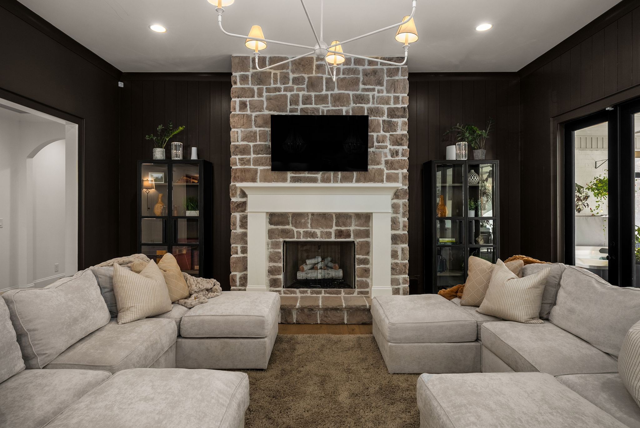 1780 Berea Church Road Lebanon, TN 37087 - Photo 13 of 62 a living room with furniture a flat screen tv and a fireplace