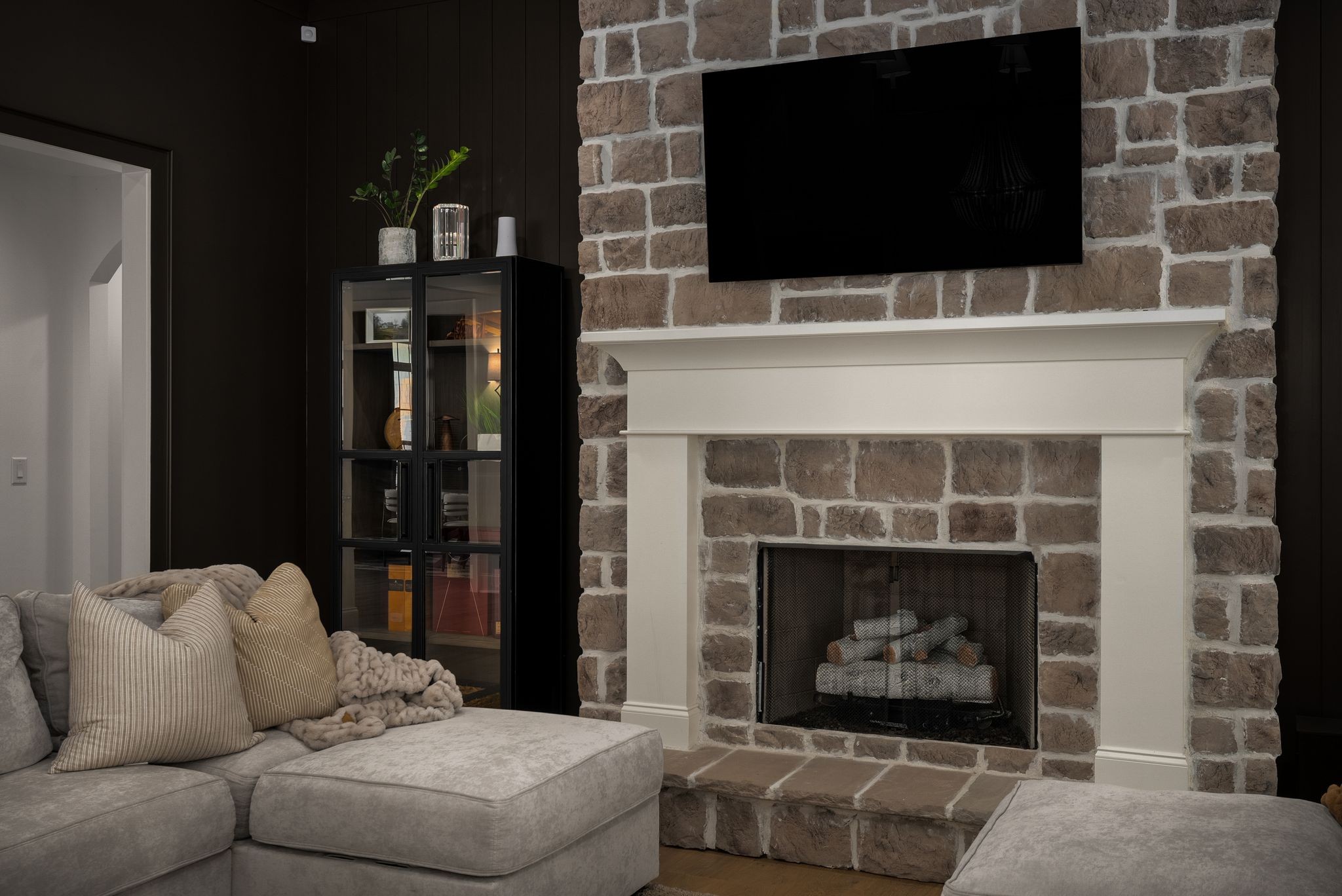 1780 Berea Church Road Lebanon, TN 37087 - Photo 14 of 62 a living room with furniture a flat screen tv and a fireplace