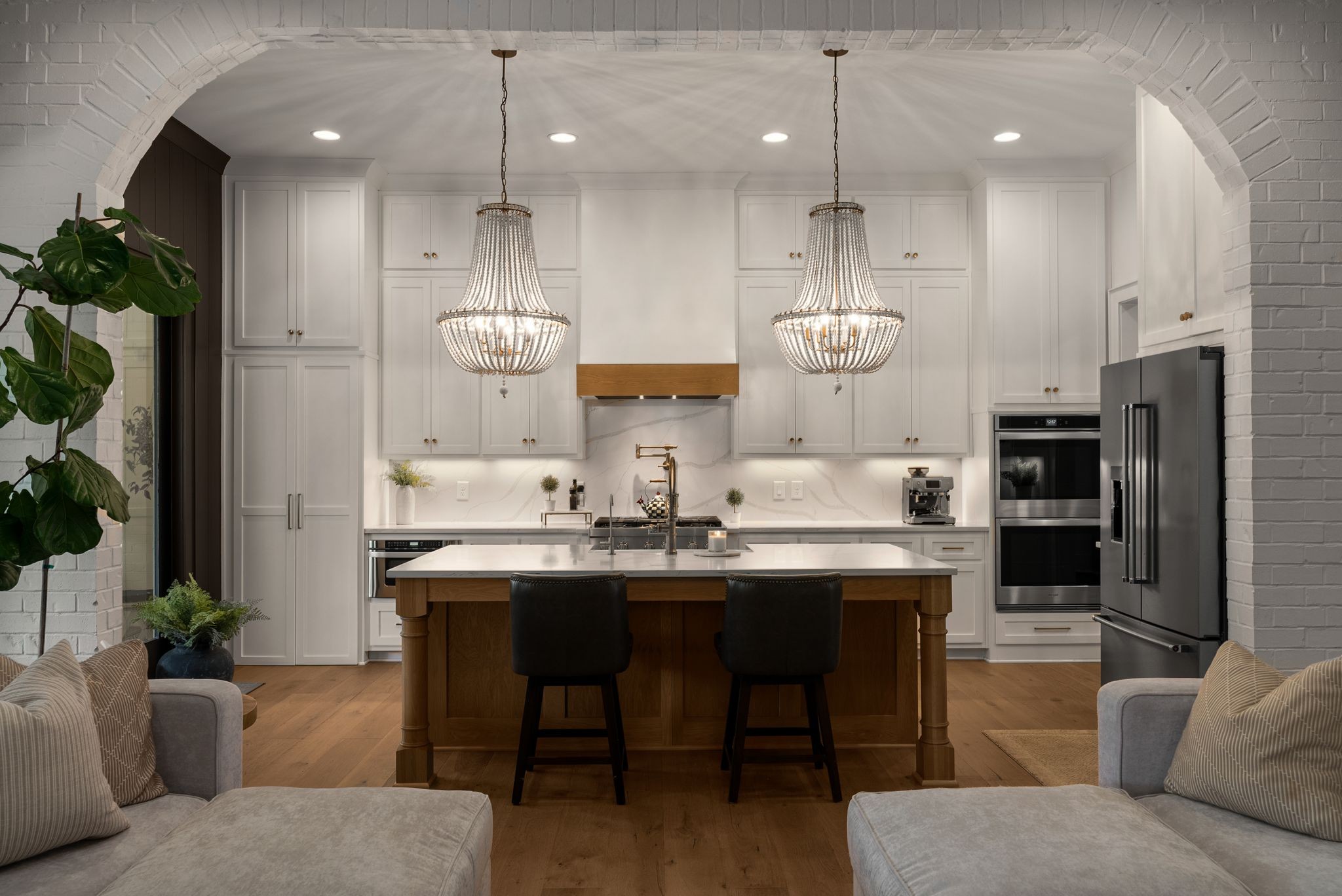 1780 Berea Church Road Lebanon, TN 37087 - Photo 15 of 62 a kitchen with kitchen island stainless steel appliances a dining table chairs sink and cabinets