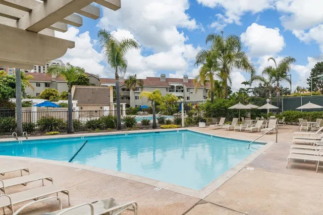 a view of a swimming pool and a terrace