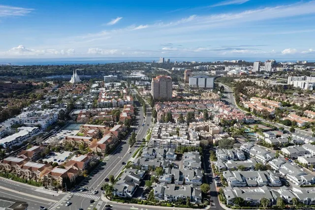 an aerial view of a city