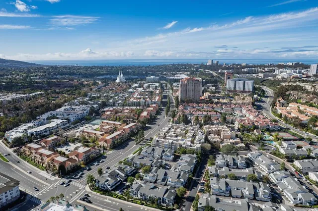 an aerial view of multiple house