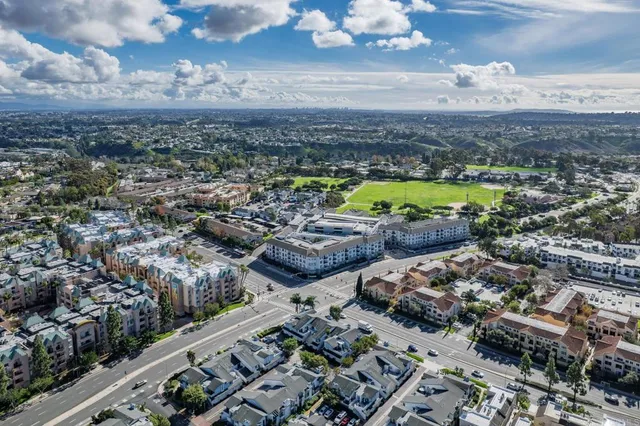 an aerial view of multiple house
