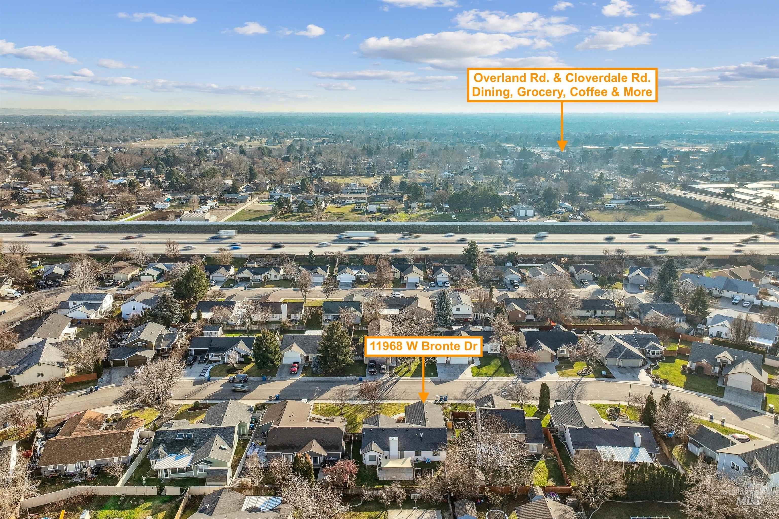 11968 West Bronte Street Boise, ID 83709 - Photo 46 of 48 Aerial view of residential area featuring a main thoroughfare