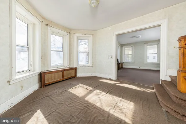 a view of livingroom with furniture window and outside view