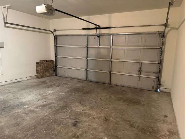 a view of a garage
