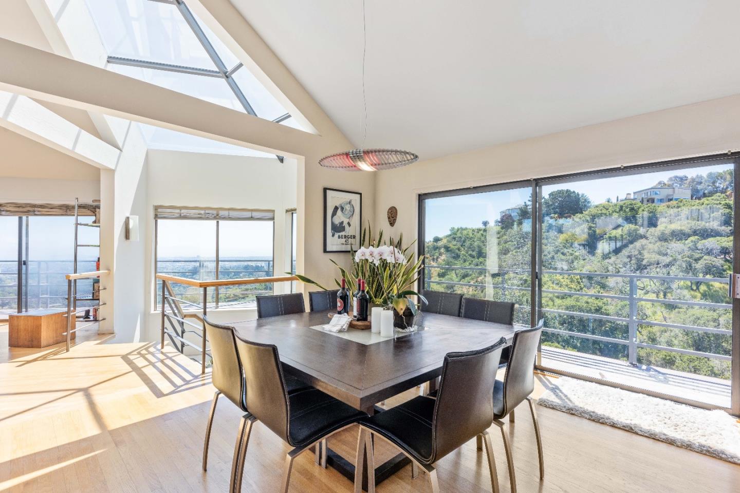 1305 Southdown Road Hillsborough, CA 94010 - Photo 17 of 72 a view of a dining room with furniture window and outside view