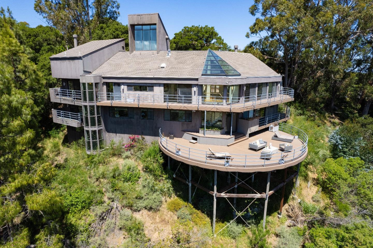 1305 Southdown Road Hillsborough, CA 94010 - Photo 68 of 72 a view of a house with pool and sitting area