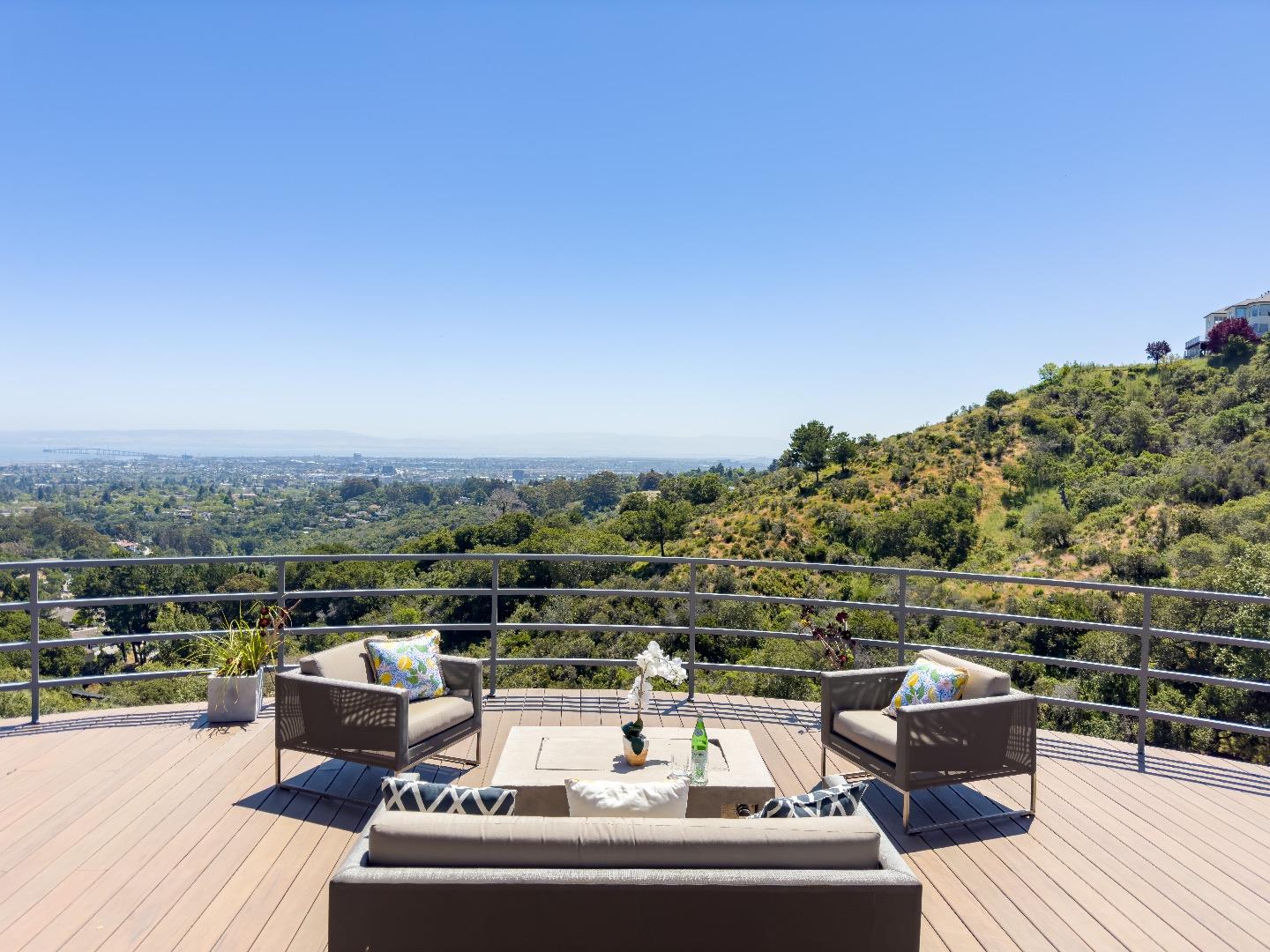 1305 Southdown Road Hillsborough, CA 94010 - Photo 69 of 72 a view of city from terrace with seating space
