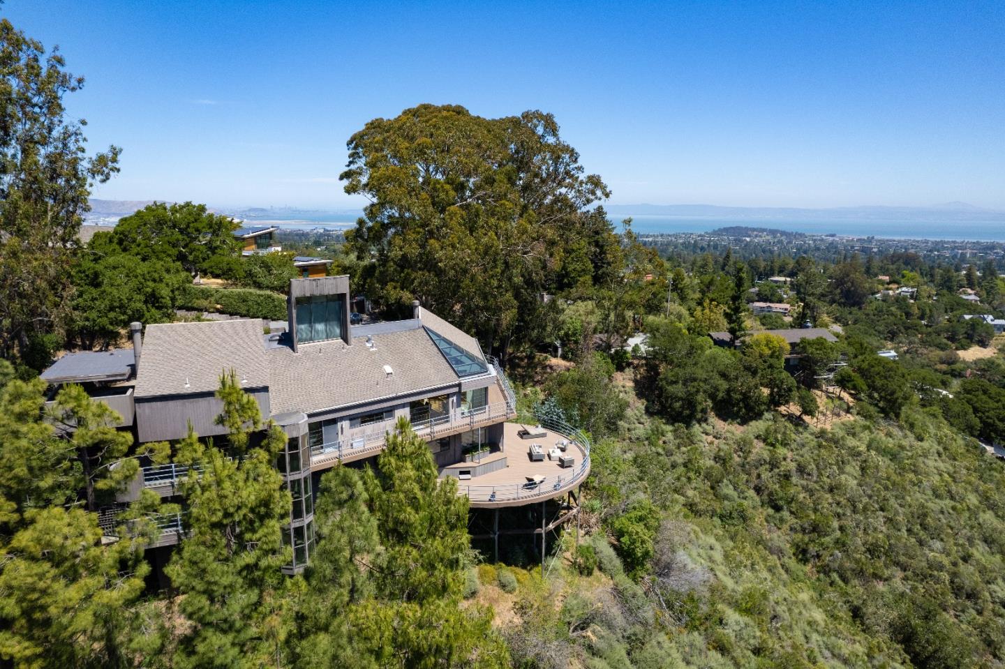 1305 Southdown Road Hillsborough, CA 94010 - Photo 71 of 72 an aerial view of a house with a yard and garden
