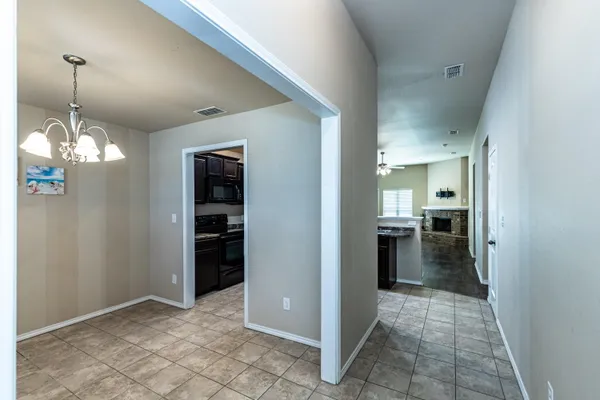 a view interior of a house and an empty room