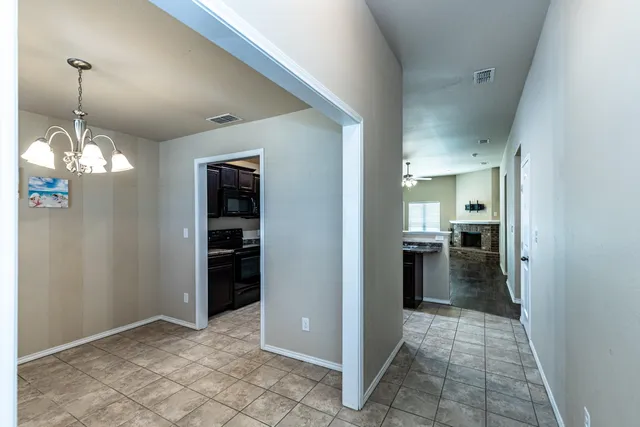a view interior of a house and an empty room