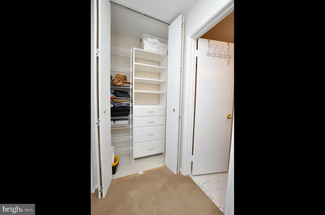 a view of closet area