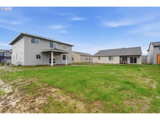 a house view with a garden space