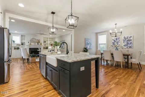 a view of room and wooden floor