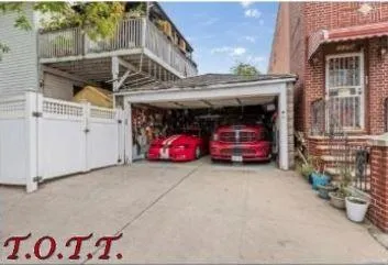 a view of a car garage