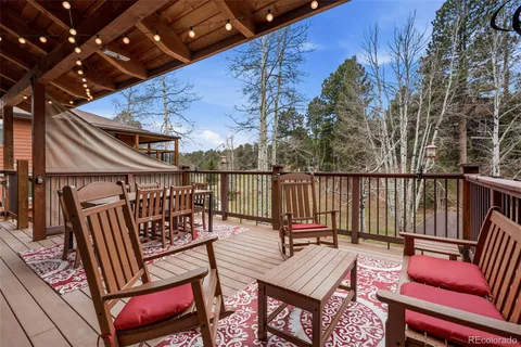 a view of a chairs in a patio