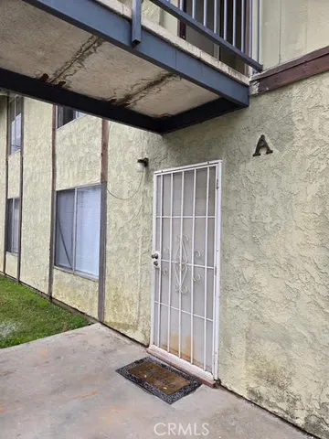 a view of a wooden door