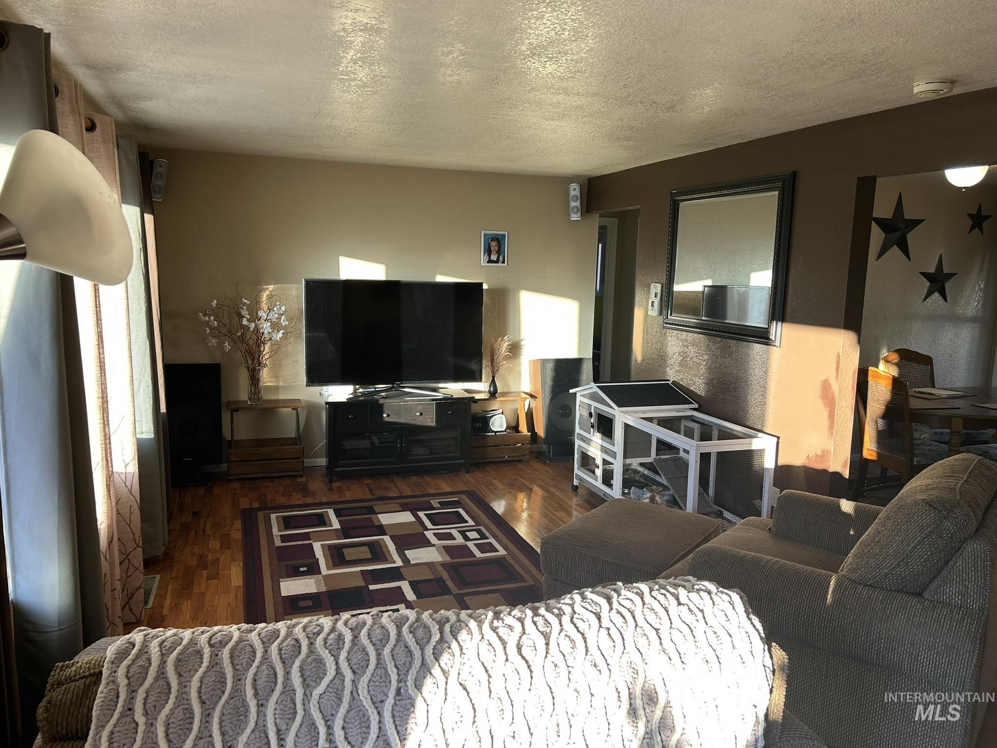 3731 16th Street Lewiston, ID 83501 - Photo 8 of 35 Living area with a textured ceiling and dark wood-style flooring