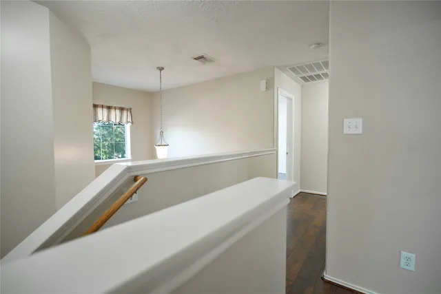 a hallway with a window