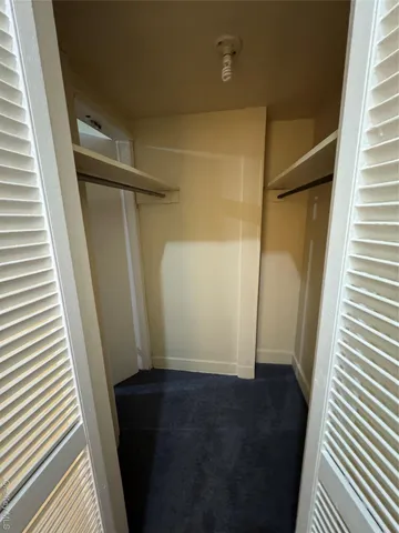 a view of a closet area
