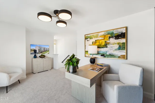 a bedroom with a bed and ceiling fan