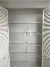 a close view of closet