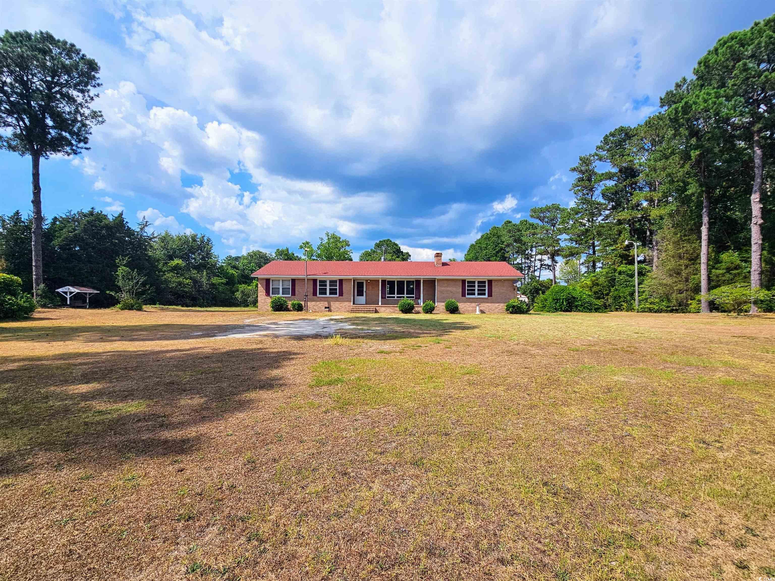 View of front of home with a front lawn