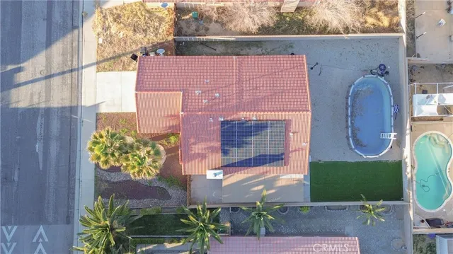 a aerial view of a house