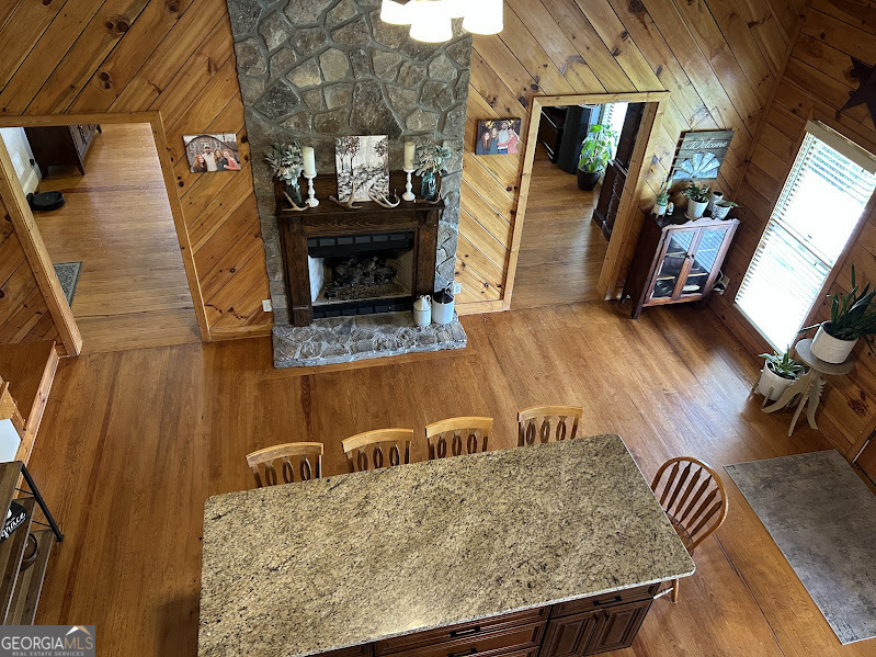 2838 Skitts Mountain Road Cleveland, GA 30528 - Photo 6 of 41 a living room with furniture and a fireplace