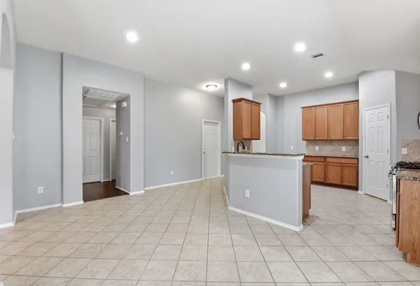 a view of a kitchen with a sink