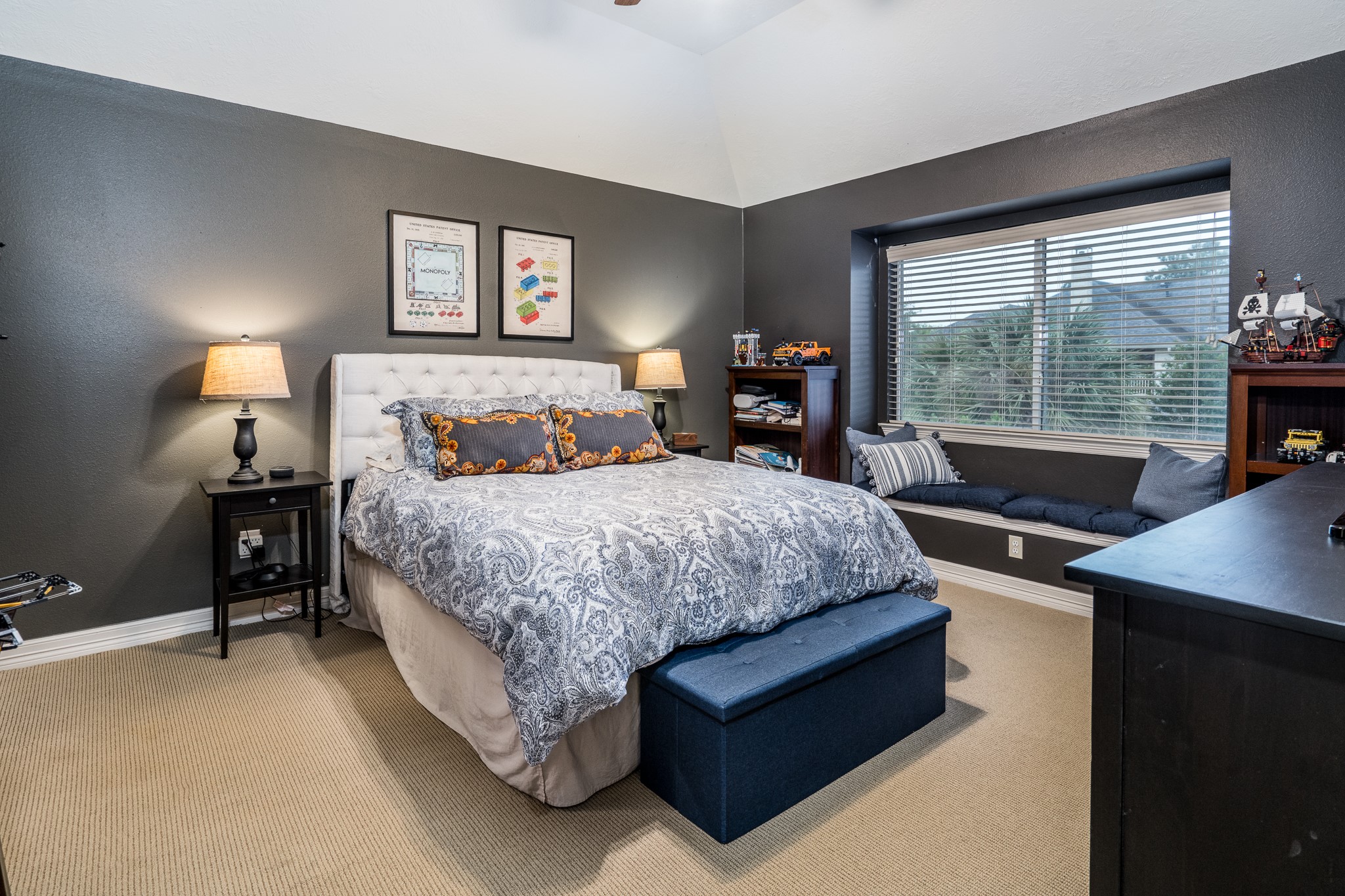 10411 Harnwell Crossing Drive Spring, TX 77379 - Photo 34 of 50 a bed room with a bed and a night stand
