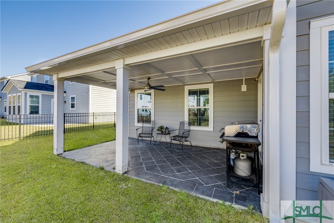 110 Baynard Street Pooler, GA 31322 - Photo 38 of 44 Covered patio off sitting room/kitchen for seamles