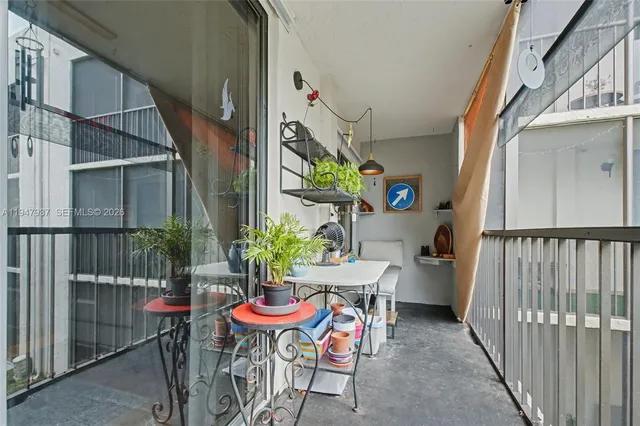 a outdoor space with furniture