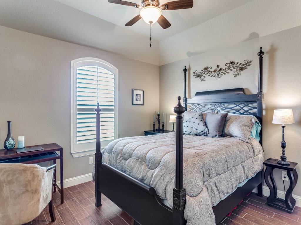 259 Hidden Creek Road Cresson, TX 76035 - Photo 16 of 28 Bedroom with wood finish floors and a ceiling fan
