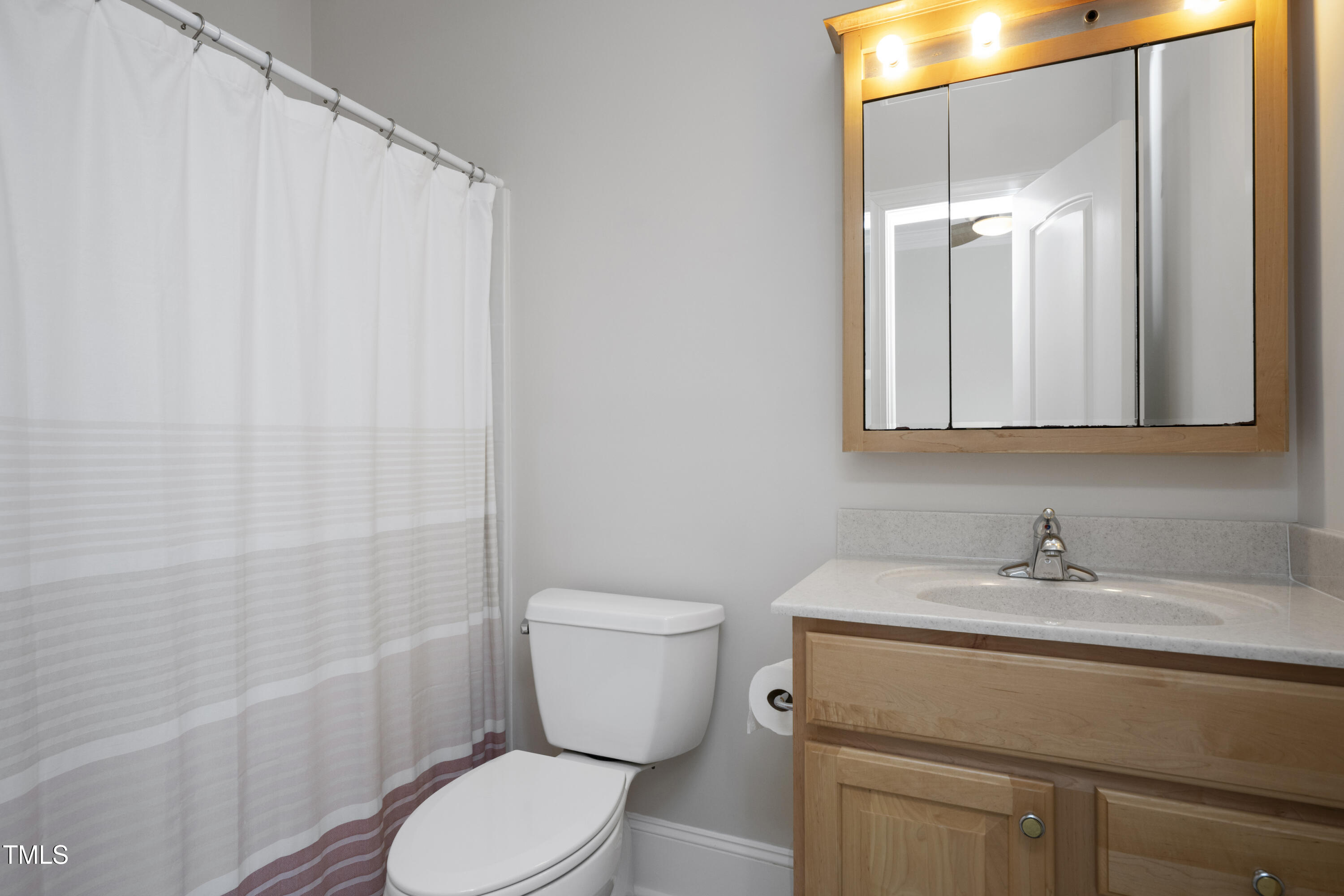 9820 Debnam Road Zebulon, NC 27597 - Photo 49 of 68 a bathroom with a toilet a sink and mirror