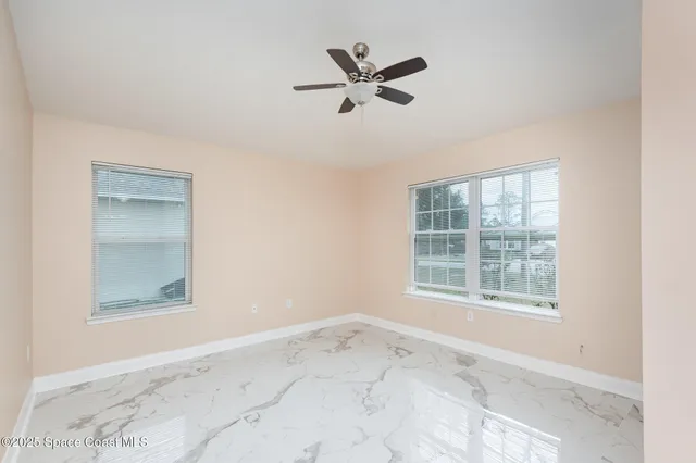 an empty room with a window