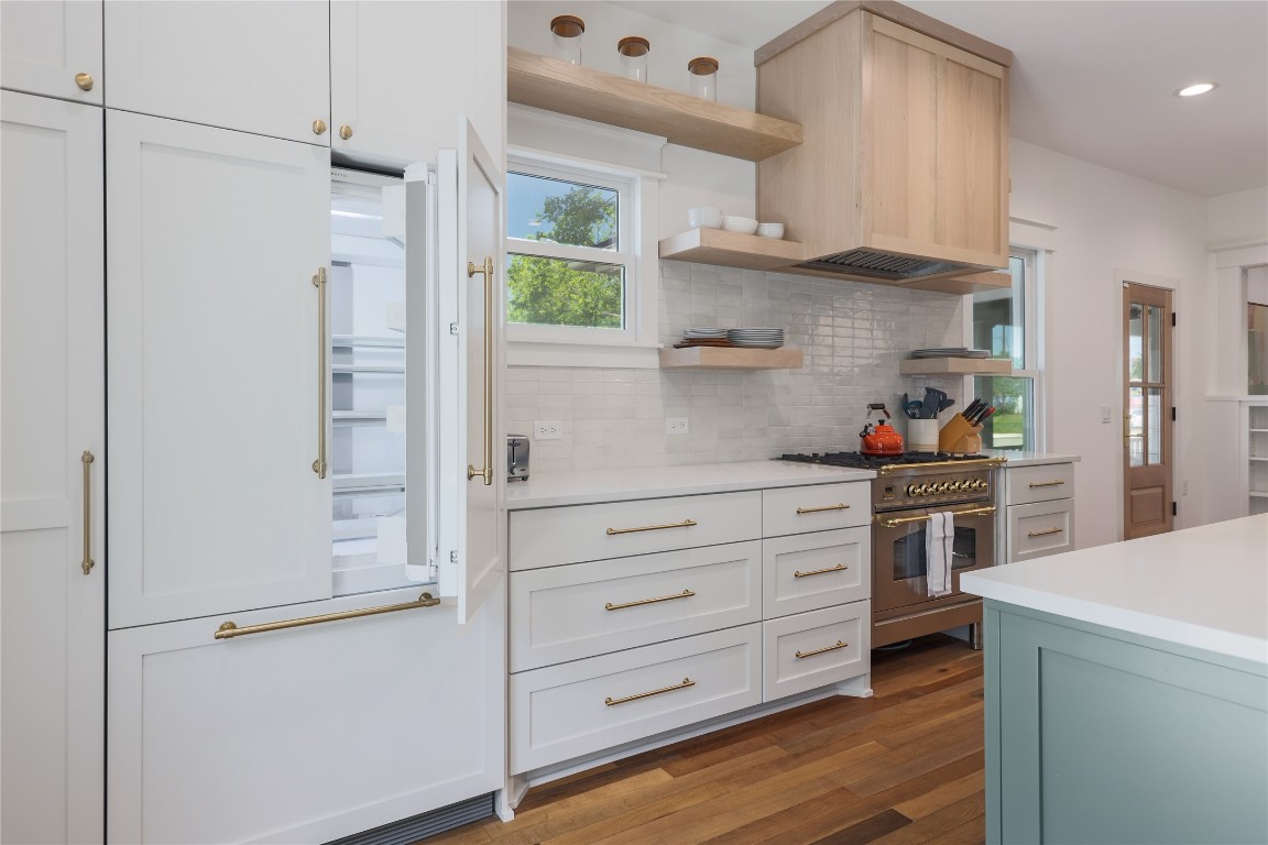 1701 Willow Street Austin, TX 78702 - Photo 17 of 29 Concealed fridge adds to the aesthetic kitchen