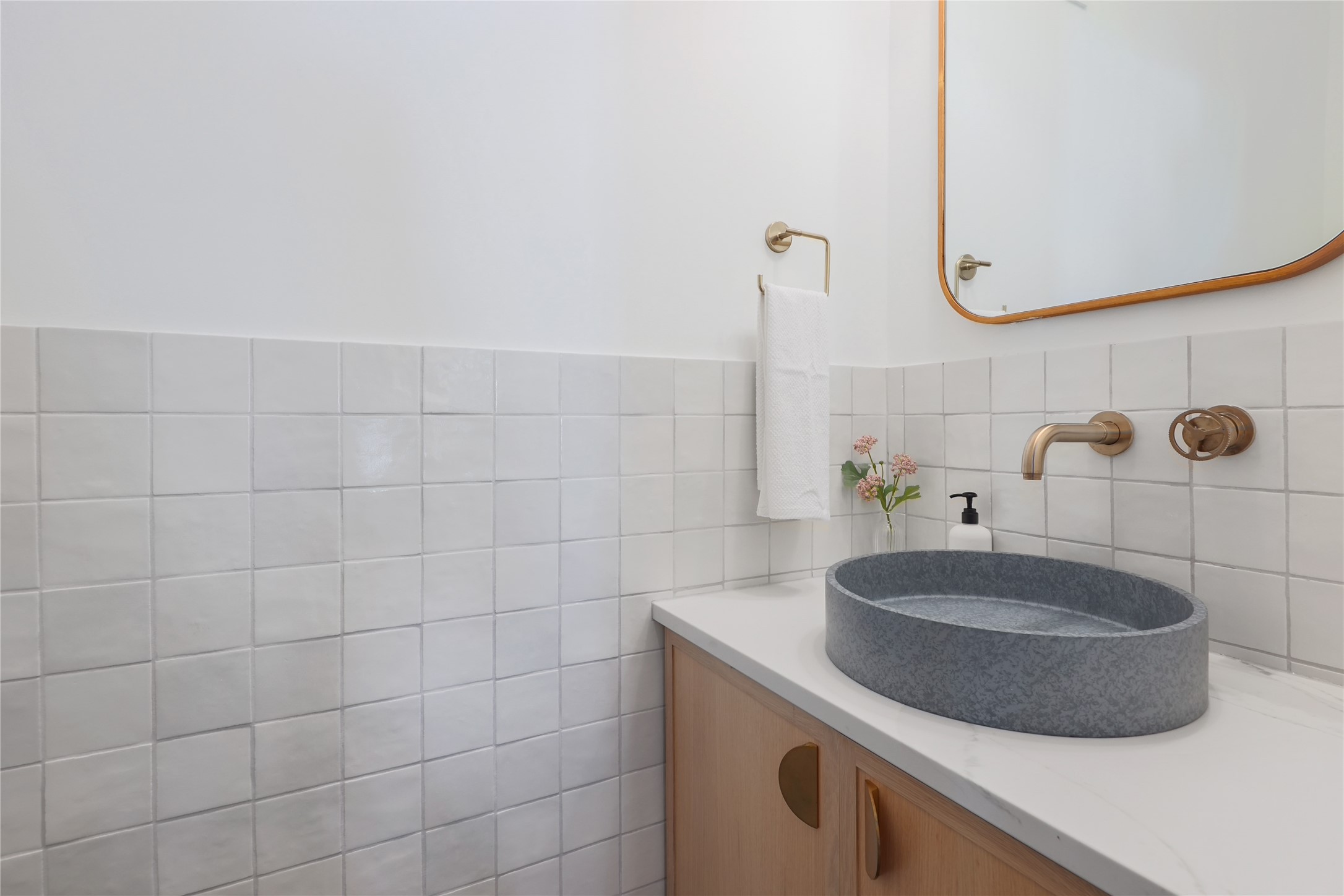 1701 Willow Street Austin, TX 78702 - Photo 28 of 29 a bathroom with a sink and a mirror