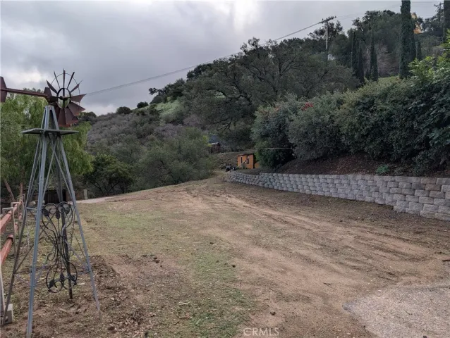 a view of a backyard